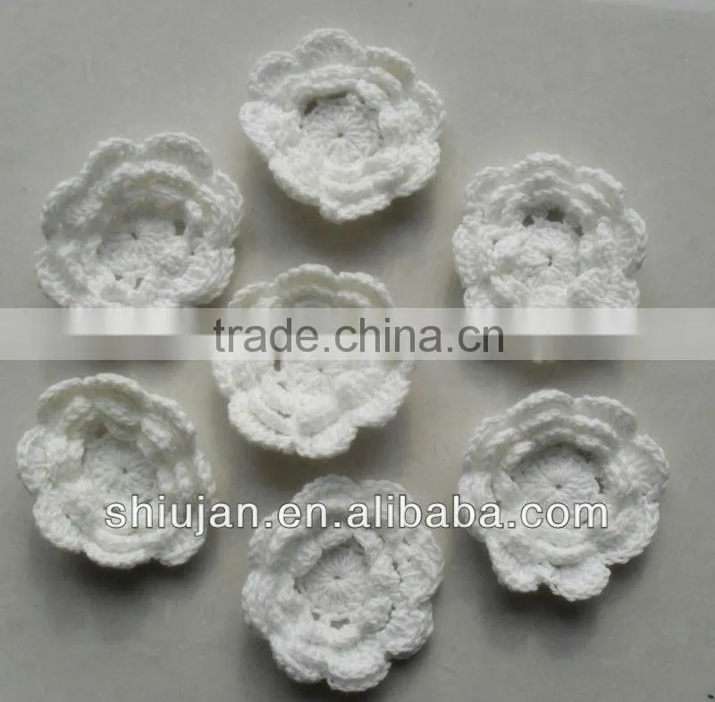 handmade crochet fruit motif for garment