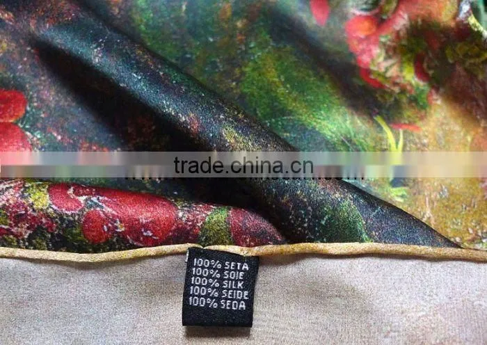 Fashion Square Print Lady's Silk Hijab