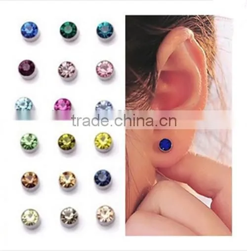 Surgical steel plate technolog bowknot jewelry tragus piercing cartilage earrings plugs initial fashion earring stud