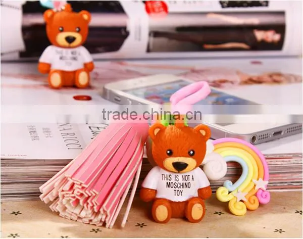 custom soft pvc teddy bear keychain