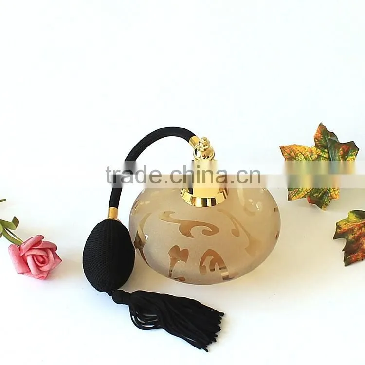 hand blown frosted glass perfume bottle , airbag scent bottle , reed diffuser atomizer sprayer