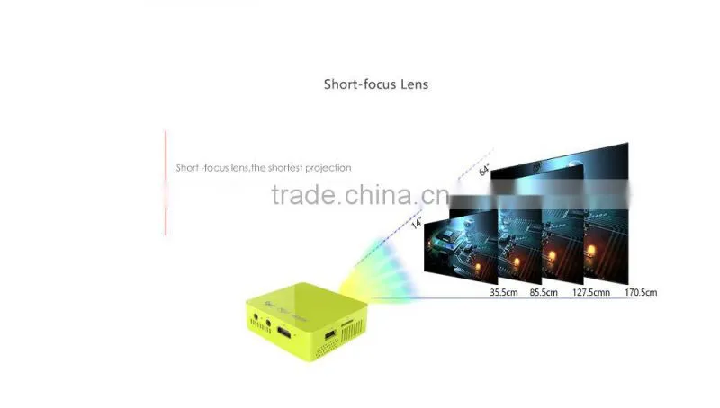 2016 Newest 854*480 dlp short throw projector UC50 support AV USB SD HDMI IR