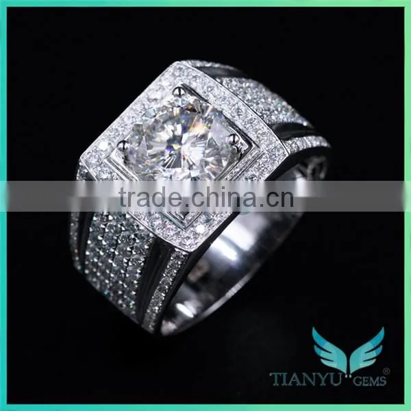 Moissanite online store platinum moissanite 2carat eternity wedding ring