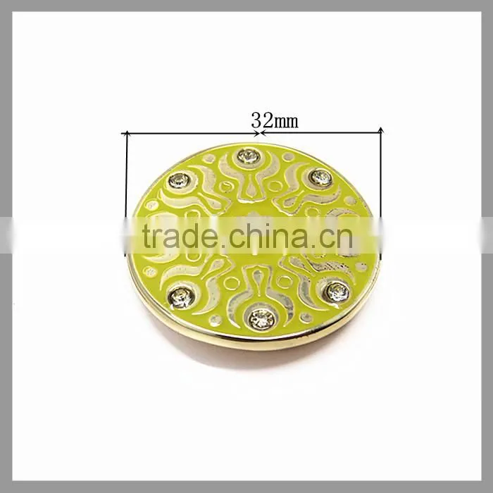 Hot Sale Diamond Decorated Stone Metal Button For Cloting