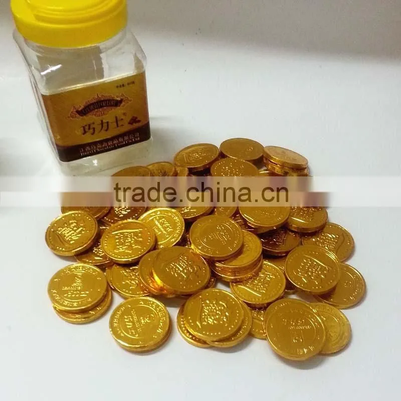 sigle package Gold Coin Chocolate with foil layer