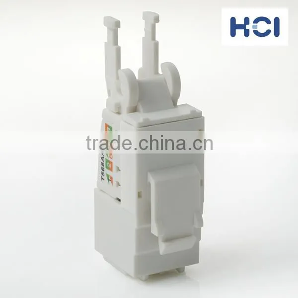 Network Solution Category 6A 90Degree UTP RJ45 Modular Keystone Jack With Dust Door