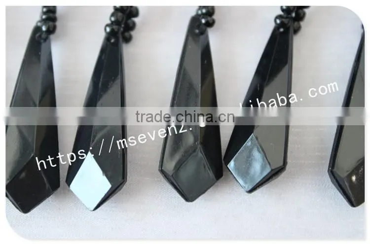 High quality 8cm width black handmade wholesale rhinestone trim fringes