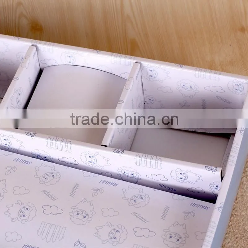Customized rigid cardboard packaging box for baby clothes