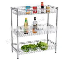 CW-22 chrome metal cake luggage rack