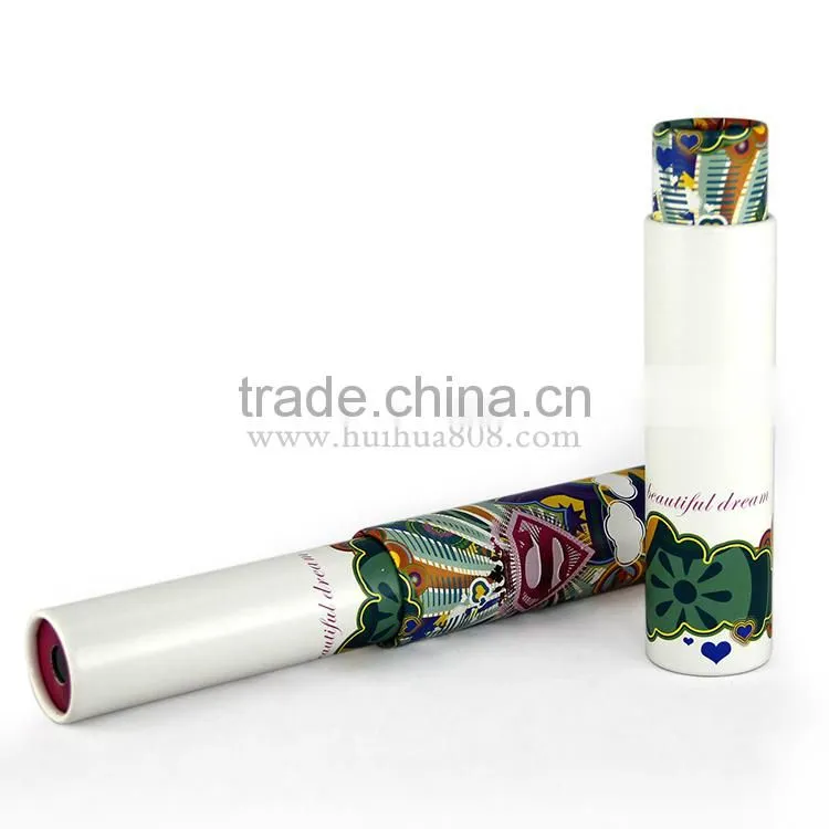Luxury eco cosmetic paper can with pine plag