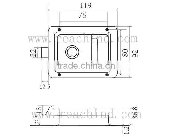 Standard Universal Flush Paddle Handle Locks