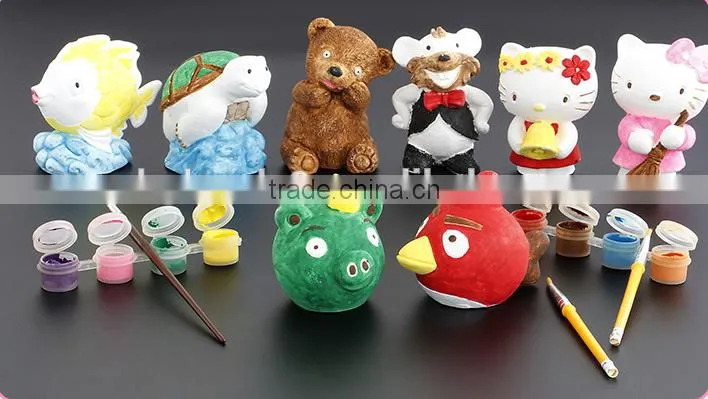 Non-toxic Gypsum graffiti toy with paint set for children