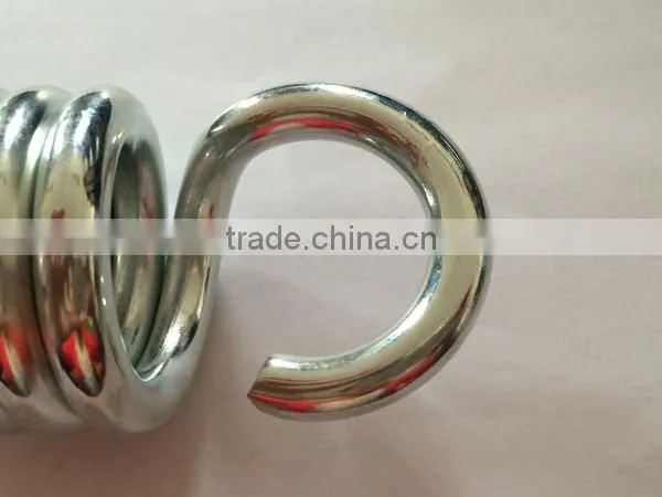 Custom galvanized extension spring in spring steel