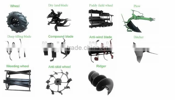 9hp diesel engine mini farm tiller for cultivator