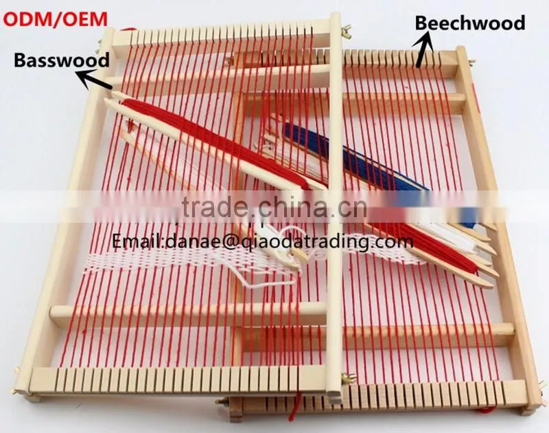 Kids educational Wooden traditional toy DIY weaving loom