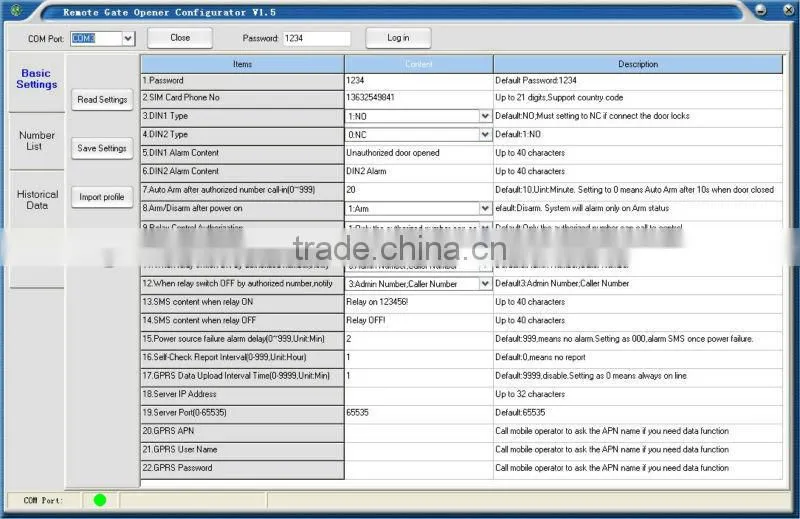 wireless GSM GPRS 3G access control RFID reader