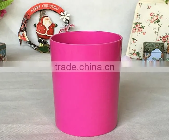 Home design colored cylinder-shaped plastic pots for plants