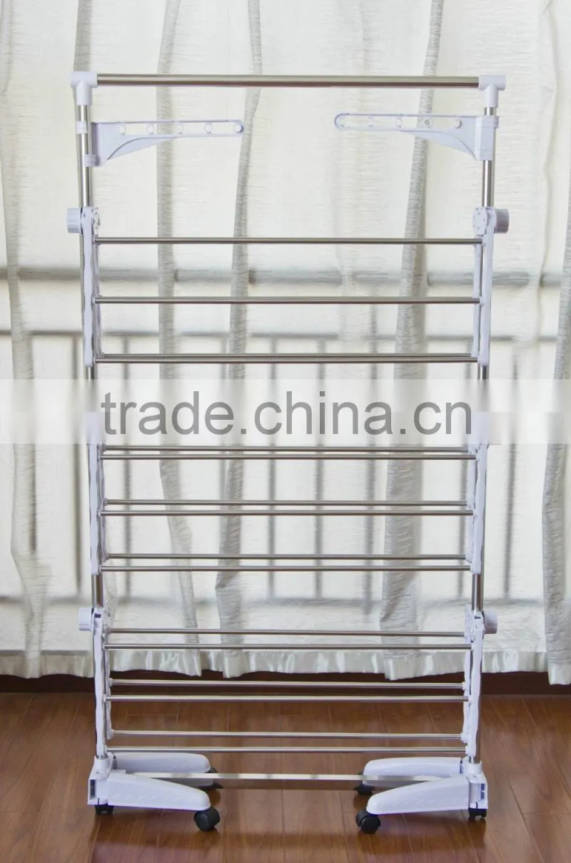 3 tiers Foldable Heavy Duty and Compact Storage Drying Rack System,