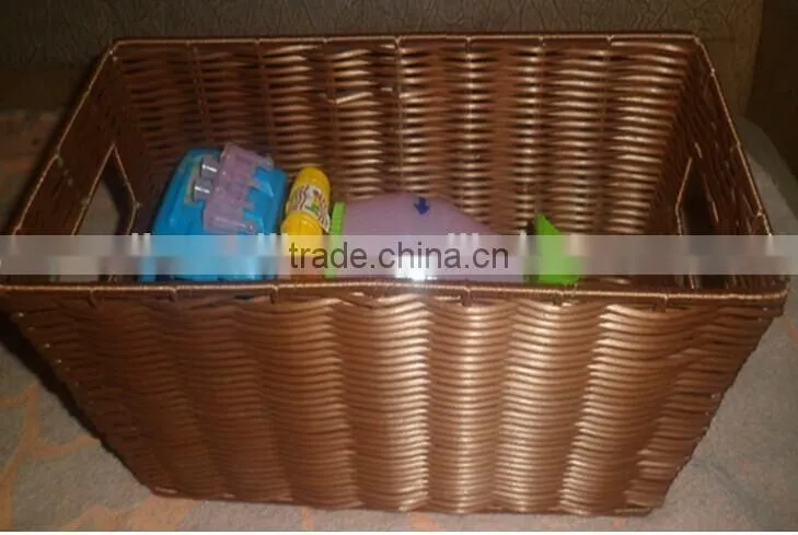 hotsale high quality plastic rattan storage basket plastic vegetable storage basket