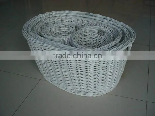Durable large willow sundries baskets for home storage