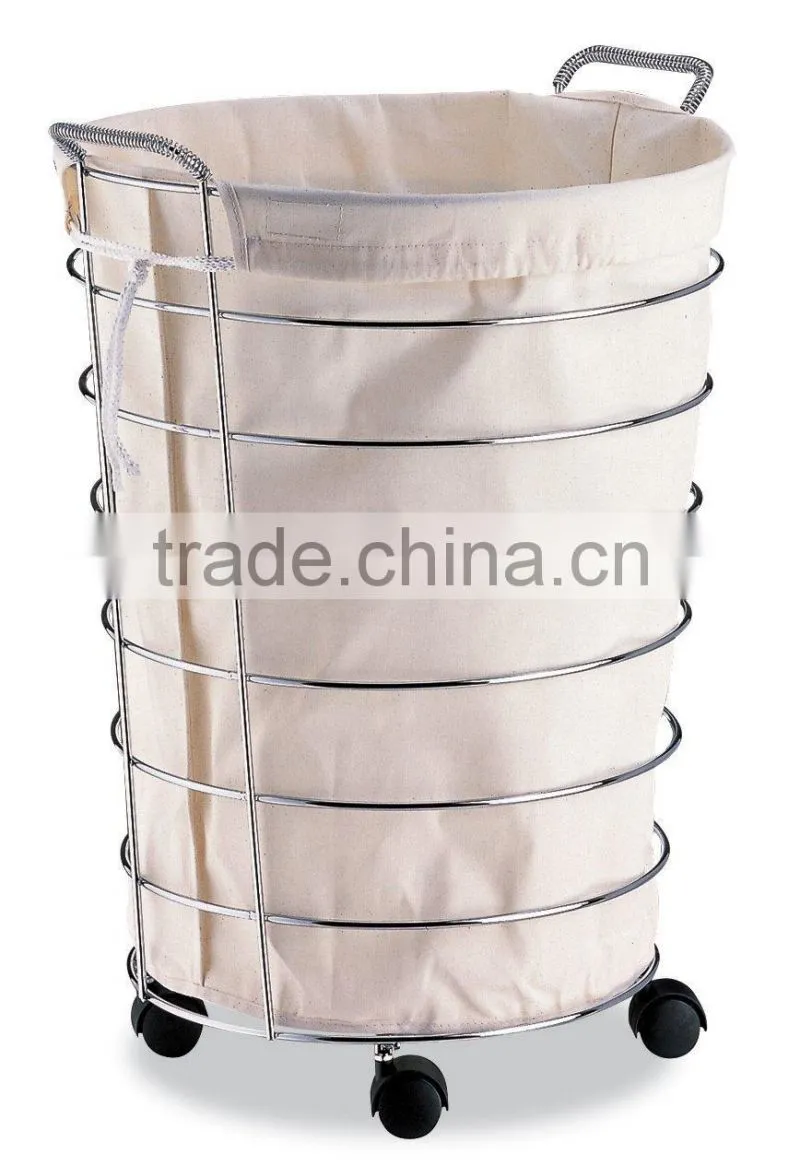 Jumbo Laundry Basket with Canvas Bag