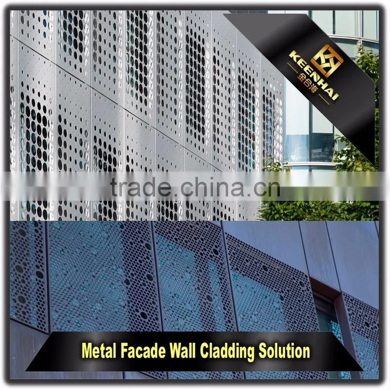 Laser Cutting Exterior Decorative Aluminium Perforated Facade Panel