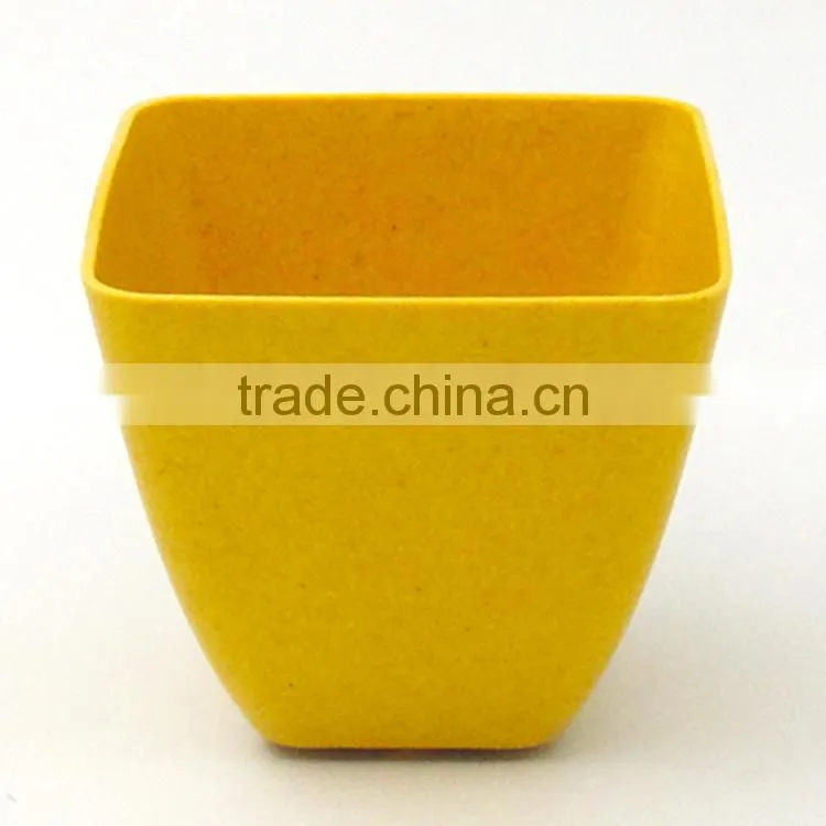 BAMBOO FIBER SQUARE GARDEN POT/COLORFUL SQUARE PLANT POT