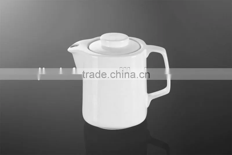 white 500ml porcelain tea pot, restaurant tea pots with logo printing