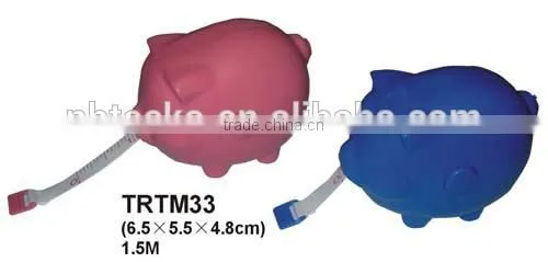 Plastic piggy shape 1.5m tape measure
