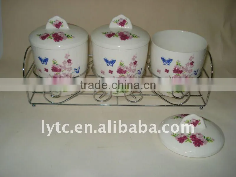 round ceramic spice jar