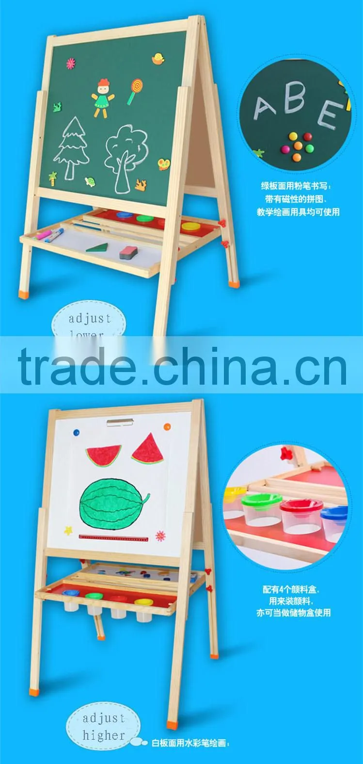 handmade and cheap small wooden table wooden blackboard stand