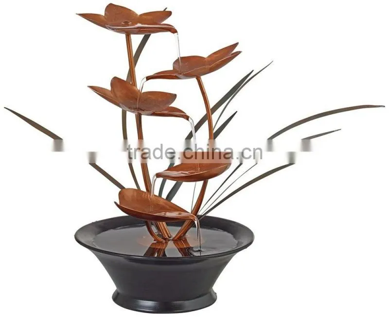 Flower Indoor Tabletop Water Fountain
