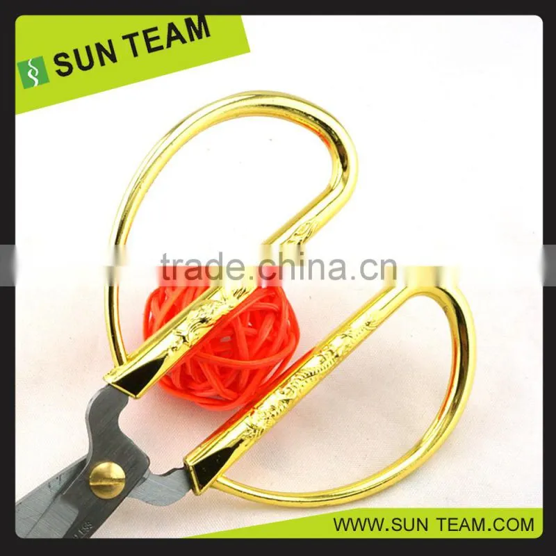 ST005F 7-1/2" FDA qualified Zinc-Alloy handle tailor imitation gold scissors