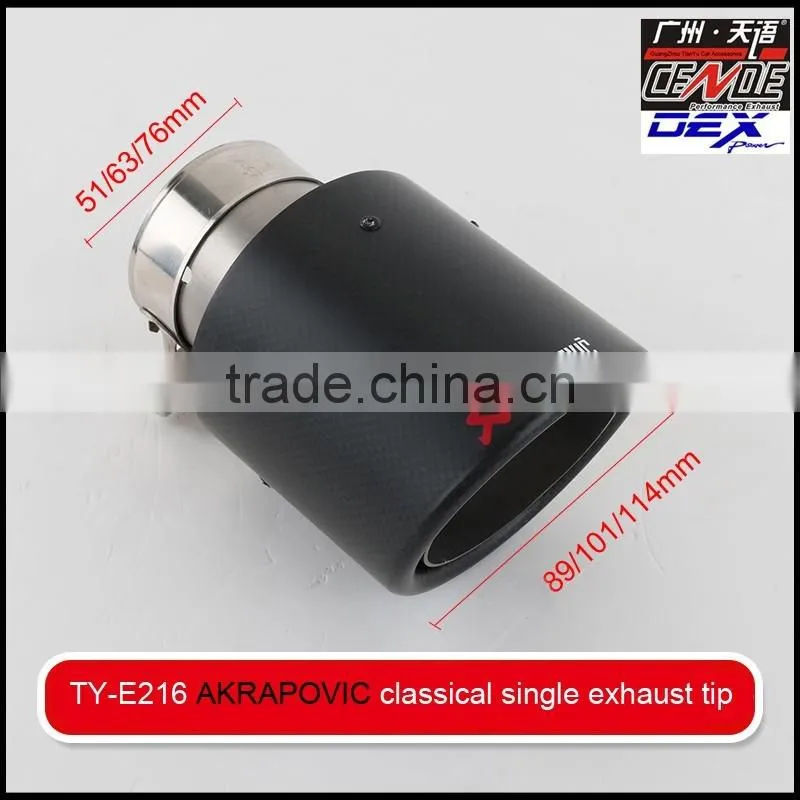 auto exhaust tip carbon fiber akrapovic