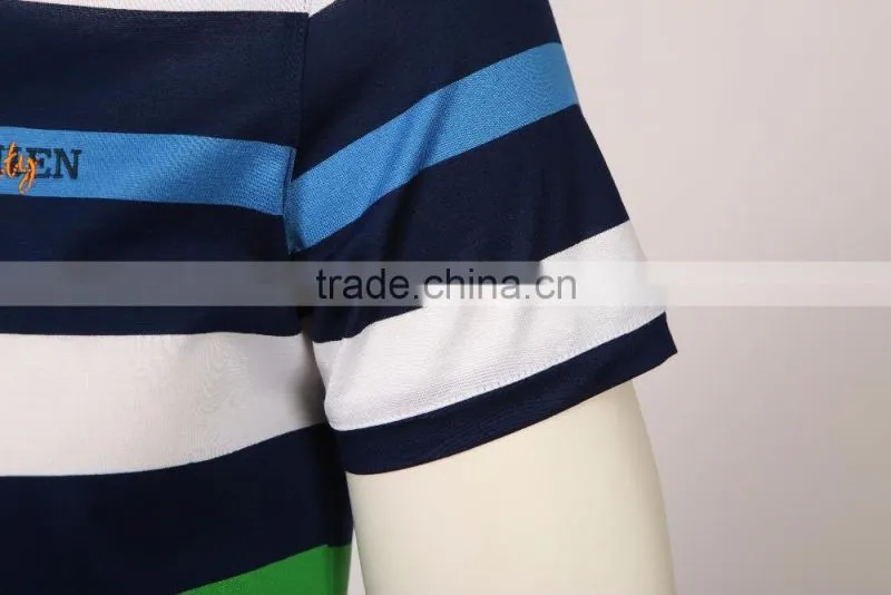 wholesale color combination cotton stripe t shirt