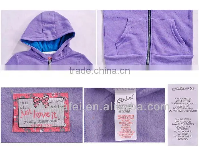 kid clothes child apparel with long sleeve coat kids zip hoodie