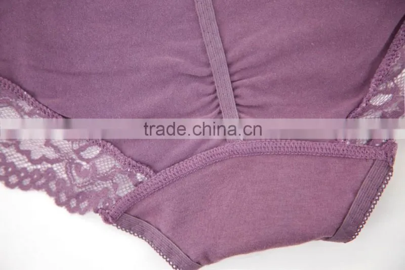 High Quality Custom 95% Cotton 5% Spandex with Lace Sexy Fancy Woman Underwear