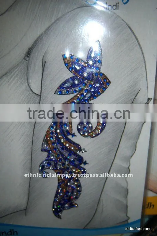 GLITTER ARM CRYSTAL BODY TATTOO BINDI STICKER , PAYPAL