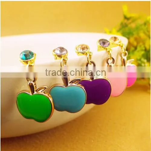 2015 fish style cell phone ear cap various phone jewelry accessory dust plug for women