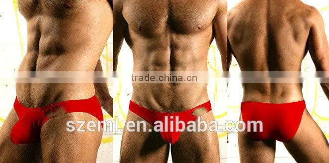 Wholesale mens sexy U convex pouch low waist lycra cotton boxer brief