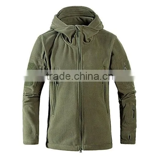full zipper custom brand logo micro polar fleece hoodie