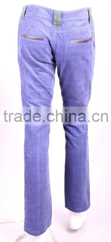 fashion leisure pants purple color corduroy PR13Q152