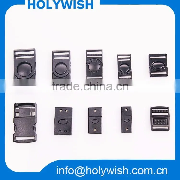 Custom Side Release Black Plastic Bulk Buckle