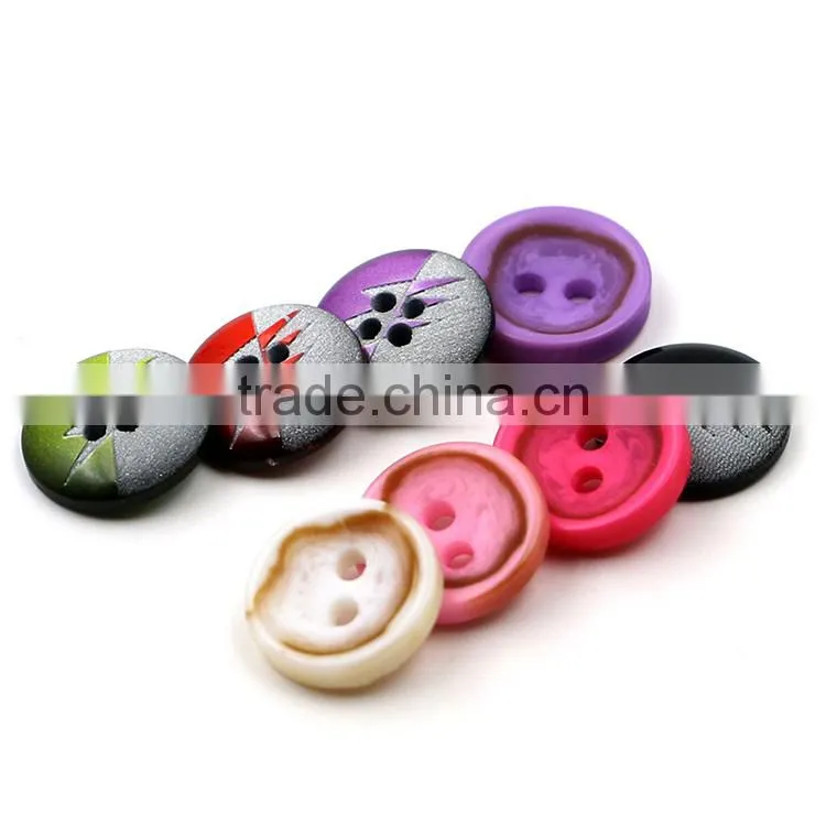 Factory Direct Sales 8Colors 12.5mm Resin Button Candy Colors Fine Side Kids Button Children DIY Buttons