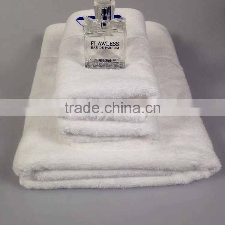 White hotel bath towel set luxury 100% cotton