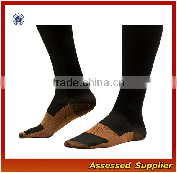 FXS160/ High Quality Custom Antibacterial Antiodor Copper Compression Socks