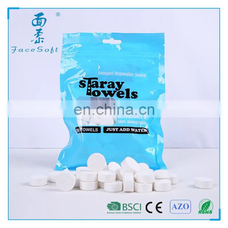 2017 hot selling nonwoven hotel magic compressed towel