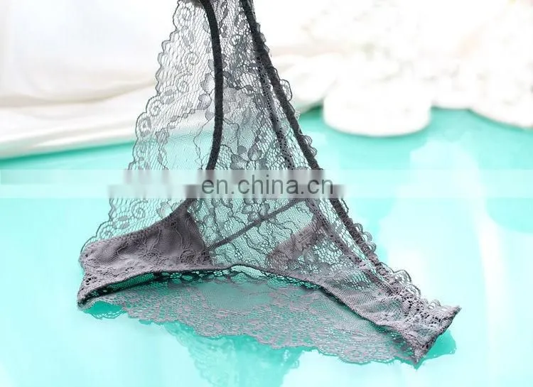 Europe sexy lace low waist panty transparent temptation briefs Summer slim woman