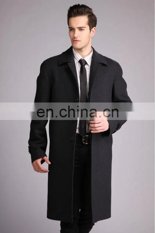 Custom European Style Winter Jackets Plus Size Wool Coat Cashmere Long Oversize Coat For Man