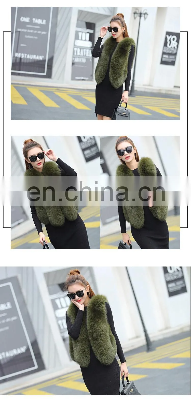 2016 New Genuine Real Fox Fur Vest Women's Fox Fur Coat Natural Fur Fox Vest